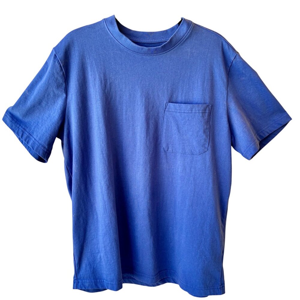 Turtle Bay New York Brand Blue Pocket T-Shirt Shirt Vtg 90's Mens Medium